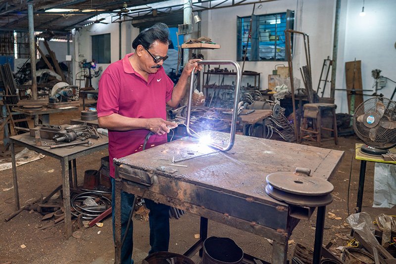 Manufacturing floor at Renu Steel Industries